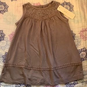 Gorgeous buttery soft lavender/taupe dress by Peek size 12-18 months NWT